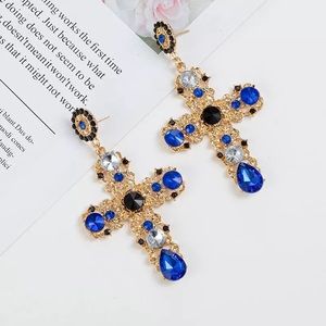Luxury cross fashions earrings